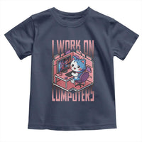 Funny Programmer Toddler T Shirt I Work On Computers Japan Anime Cat