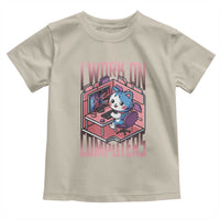 Funny Programmer Toddler T Shirt I Work On Computers Japan Anime Cat