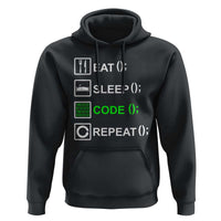 Funny Coder Hoodie Eat Sleep Code Repeat