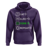 Funny Coder Hoodie Eat Sleep Code Repeat