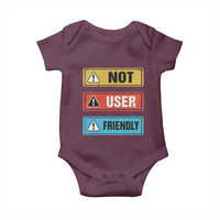 Funny Coder Baby Onesie Not User Friendly