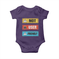 Funny Coder Baby Onesie Not User Friendly