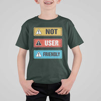 Funny Coder T Shirt For Kid Not User Friendly