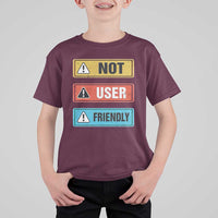 Funny Coder T Shirt For Kid Not User Friendly