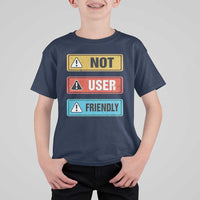 Funny Coder T Shirt For Kid Not User Friendly
