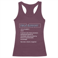 Funny Tech Support Description Racerback Tank Top