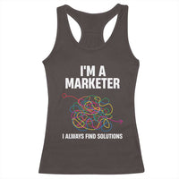 Funny Marketer Racerback Tank Top I Always Find Solutions