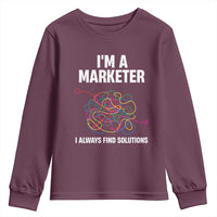 Funny Marketer Youth Sweatshirt I Always Find Solutions