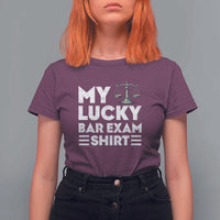 Lawyer Law School My Lucky Bar Exam T Shirt For Women