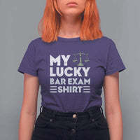 Lawyer Law School My Lucky Bar Exam T Shirt For Women