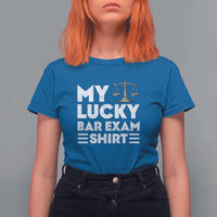 Lawyer Law School My Lucky Bar Exam T Shirt For Women