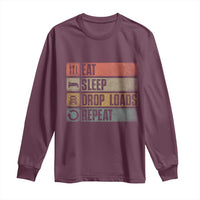 Truck Driver Long Sleeve Shirt Eat Sleep Drop Load Repeat