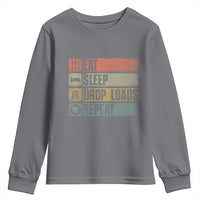 Truck Driver Youth Sweatshirt Eat Sleep Drop Load Repeat