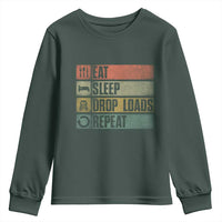 Truck Driver Youth Sweatshirt Eat Sleep Drop Load Repeat