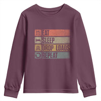 Truck Driver Youth Sweatshirt Eat Sleep Drop Load Repeat