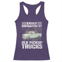 Truck Driver Racerback Tank Top Easily Distracted By Old Pickup Trucks