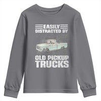 Truck Driver Youth Sweatshirt Easily Distracted By Old Pickup Trucks