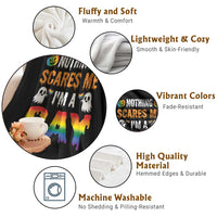 Funny Halloween LGBT Throw Blanket Nothing Scares Me I'm A Gay - Wonder Print Shop
