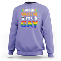 Funny Halloween LGBT Sweatshirt Nothing Scares Me I'm A Gay - Wonder Print Shop