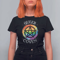 Funny Halloween LGBT T Shirt For Women Queer Coven - Wonder Print Shop