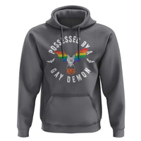 Funny Halloween LGBT Hoodie Possessed By Gay Demon Rainbow Bat