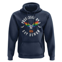 Funny Halloween LGBT Hoodie Possessed By Gay Demon Rainbow Bat