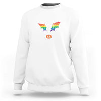 Funny Halloween LGBT Sweatshirt Possessed By Gay Demon Rainbow Bat - Wonder Print Shop