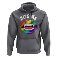 Vampire Gay Hoodie Bite Me Funny Halloween Spooky LGBT