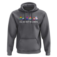 Funny Halloween Hoodie All Ghost Welcome Cute Ghost Rainbow