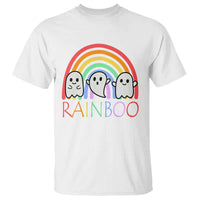 Funny Halloween T Shirt Rainboo Cute Ghost Rainbow - Wonder Print Shop