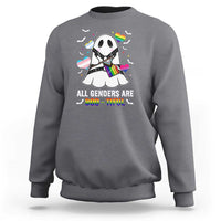 Funny Halloween LGBT Sweatshirt All Genders Are Bootiful Rainbow Flag - Wonder Print Shop
