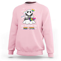 Funny Halloween LGBT Sweatshirt All Genders Are Bootiful Rainbow Flag - Wonder Print Shop