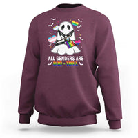 Funny Halloween LGBT Sweatshirt All Genders Are Bootiful Rainbow Flag - Wonder Print Shop
