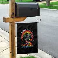 Funny Halloween LGBT Garden Flag Ride With Pride Witch Rainbow Spooky And Pride - Wonder Print Shop