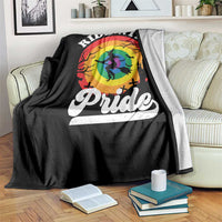 Funny Halloween LGBT Throw Blanket Ride With Pride Witch Rainbow - Wonder Print Shop