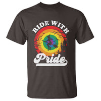 Funny Halloween LGBT T Shirt Ride With Pride Witch Rainbow - Wonder Print Shop