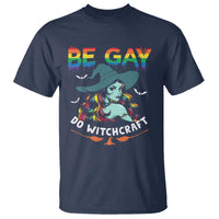 Funny Halloween LGBT T Shirt Be Gay Do Witchcraft Rainbow Witch - Wonder Print Shop