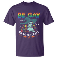 Funny Halloween LGBT T Shirt Be Gay Do Witchcraft Rainbow Witch - Wonder Print Shop