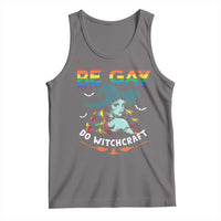 Funny Halloween LGBT Tank Top Be Gay Do Witchcraft Rainbow Witch