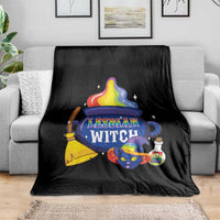 Funny Halloween LGBT Throw Blanket I'm The Lesbian Witch - Wonder Print Shop