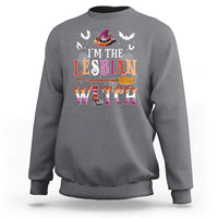 Funny Halloween LGBT Sweatshirt I'm The Lesbian Witch Spooky Season - Wonder Print Shop