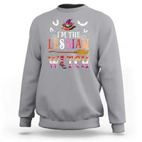 Funny Halloween LGBT Sweatshirt I'm The Lesbian Witch Spooky Season - Wonder Print Shop