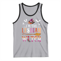 Funny Halloween LGBT Tank Top I'm The Lesbian Witch Spooky Season
