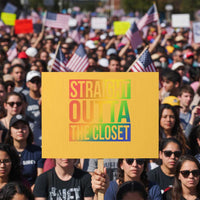 Straight Outta The Closet LGBT Come Out Protest Sign - Wonder Print Shop