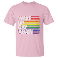 Funny LGBT Pride T Shirt Wake Up Gay Again - Wonder Print Shop