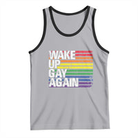 Funny LGBT Pride Tank Top Wake Up Gay Again
