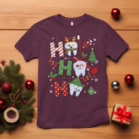 Dentist Christmas Ho Ho Ho Funny Tooth Dental T Shirt - Wonder Print Shop