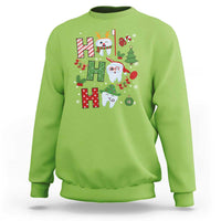 Dentist Christmas Ho Ho Ho Funny Tooth Dental Sweatshirt - Wonder Print Shop