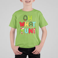 Oh What Fun Christmas Tree Candy Cane T Shirt For Kid - Wonder Print Shop