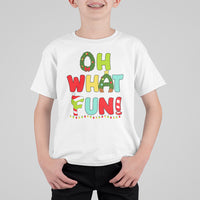 Oh What Fun Christmas Tree Candy Cane T Shirt For Kid - Wonder Print Shop